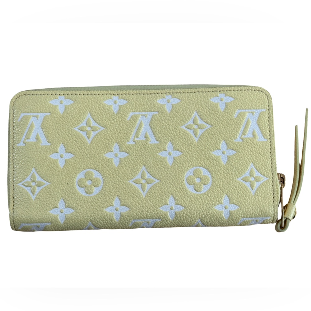 Louis Vuitton Empreinte Monogram Zippy Leather Wallet Lemon Curd Yellow